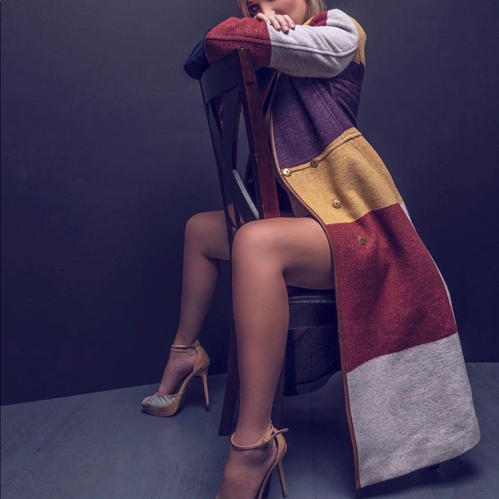Tory Burch patchwork long coat